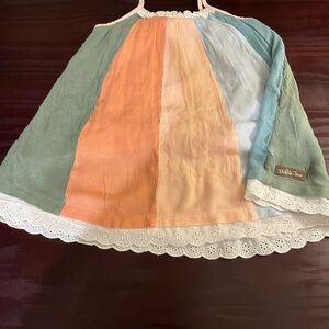 Matilda Jane Multicolor Dress with Lace Hem